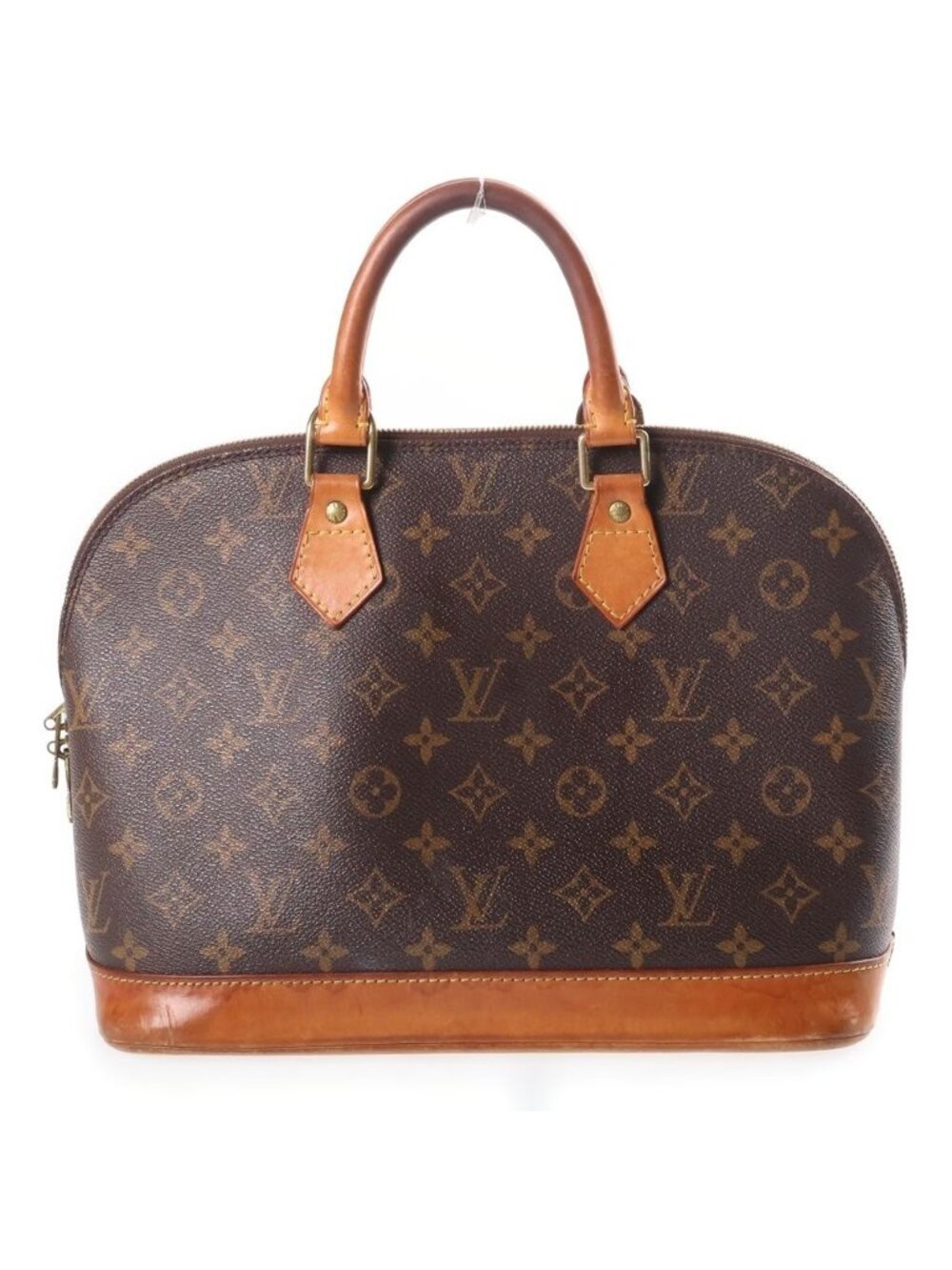 Louis Vuitton Monogram Alma PM Handbag Leather Gold Brown
